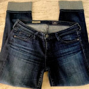 AG Stevie Cuff Slim Straight Fit Jeans, Size 28